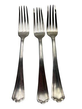 Rococo A1 Plus Vintage Silver-Plated Dinner Forks Set Of 3 Elegant Design 101G